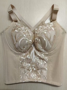 银纤维臻品贵族长文胸身材管理器收副乳聚拢胸罩薄大码95G内衣薄