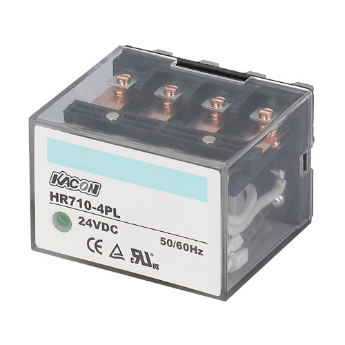韩国凯昆KACON 小型大功率继电器 带LED灯 HR710-4PL 24VDC