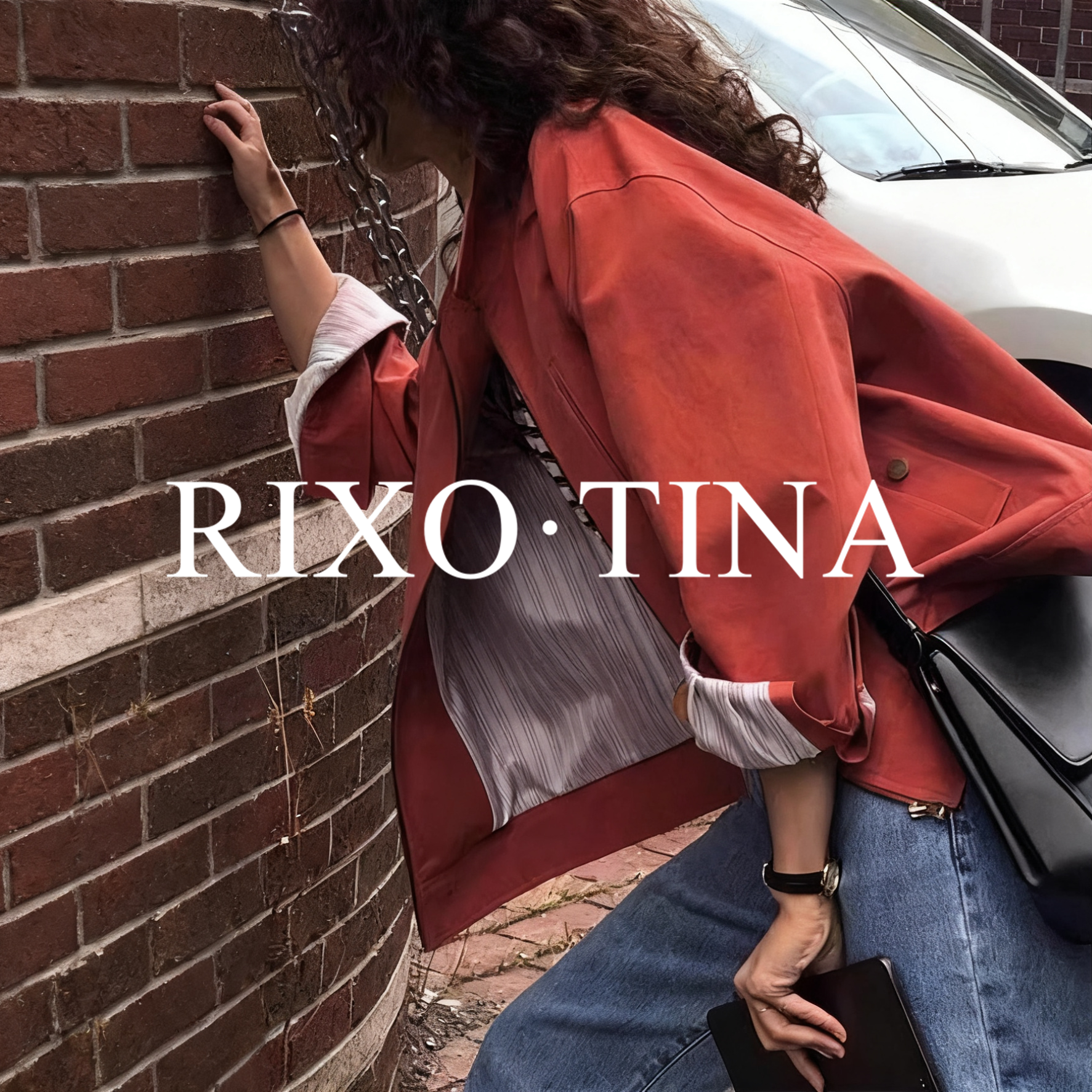 法国Rixo Tina简约⭐红色翻领夹克外套女秋冬宽松显瘦百搭棒球服