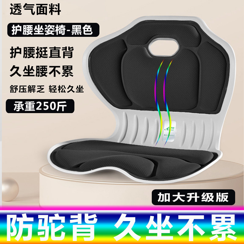 日本花瓣坐垫护腰坐姿矫正驼背久坐不累美臀靠椅办公室靠背垫一体