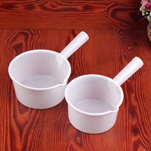 PP优质白色加长手柄水勺汤勺汤壳水壳水瓢水舀子长柄工业用勺搅拌