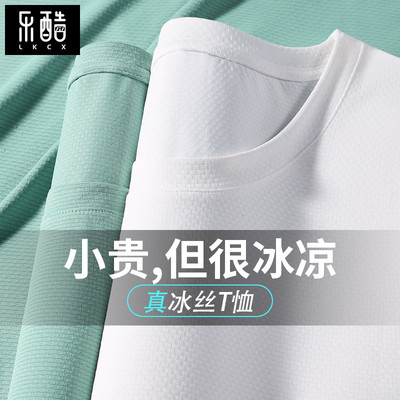 短袖t恤男夏季2025新款冰丝薄款