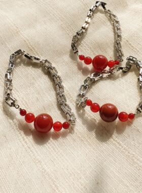 福利特惠 OG Loc 小众品牌设计 新中式复古玛瑙满钻手链长16㎝