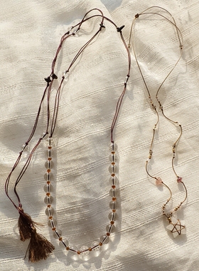 小众品牌  OG Loc  天然白水晶 手编项链 一物一拍