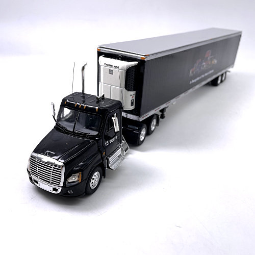 1 53freightliner福莱纳卡车货柜车集装箱重型卡车合金汽车模型