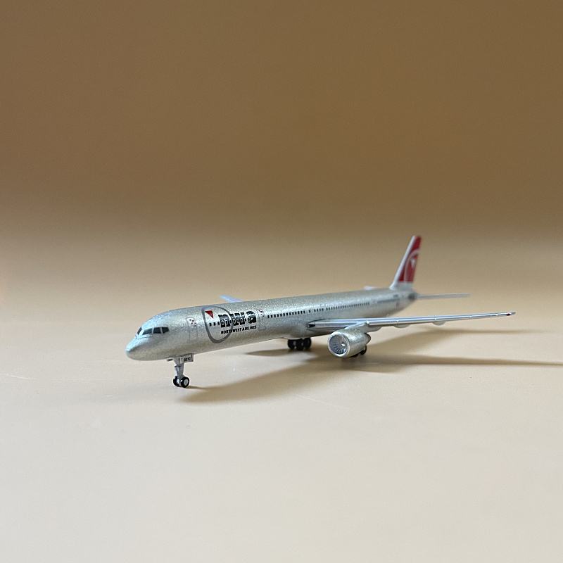 清货1:400gj波音757-300美国西北航空仿真合金客机模型老货无彩盒