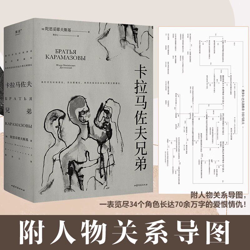 卡拉马佐夫兄弟+罪与罚+地下室笔记+白夜 陀思妥耶夫斯基 耿济之译 罗翔推荐 长篇小说 爱生活和具体的人 附人物关系图