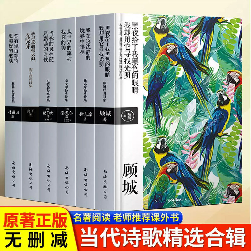 全6册 现代诗歌精选 诗歌集 正版原著 海子顾城汪国真诗集现当代诗歌集全集文学书籍 海子的书面朝大海春暖花开