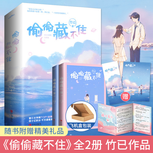 偷偷藏不住小说实体书 竹已代表作小说漫画全2册青春校园文学小说漫画书青春言情小说偏偏宠爱