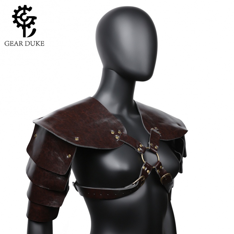 蒸汽朋克盔甲女铠甲披肩马甲万圣节披风COSPLAY化妆服饰派对道具