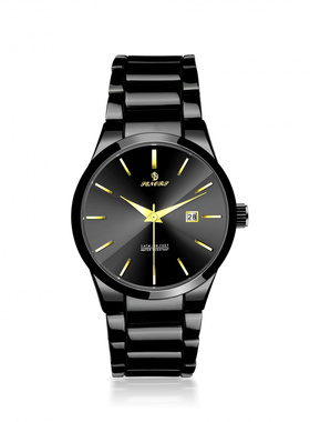 SENORS品牌爆款时尚流行商务男士钢带礼品手表双历石英表