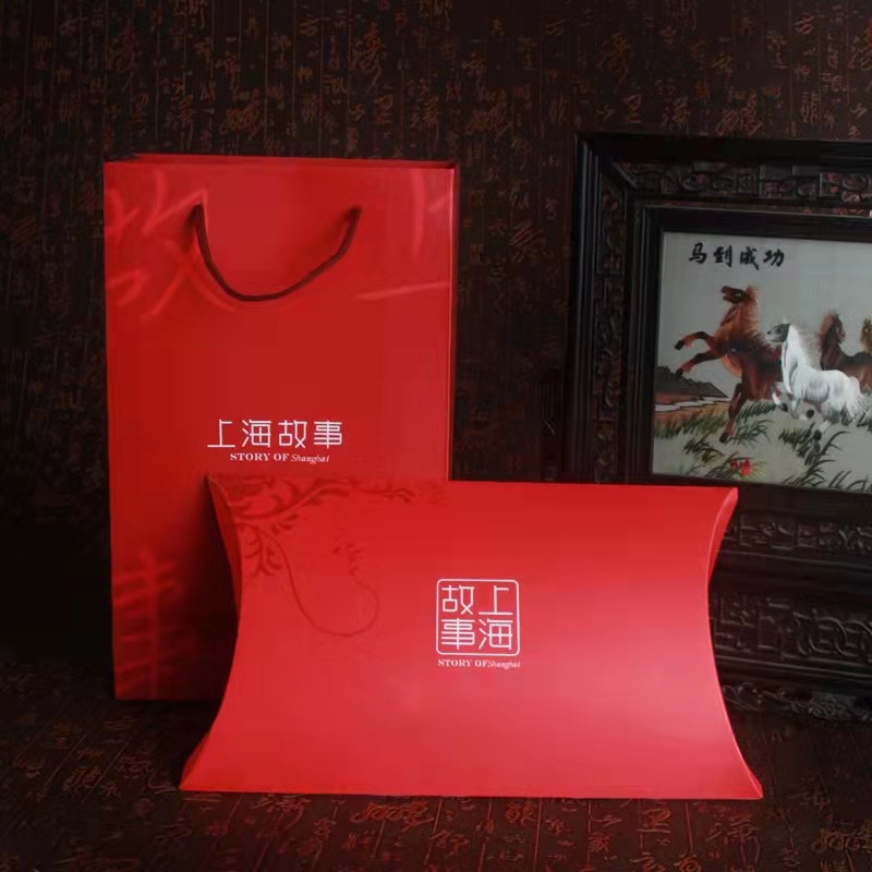 喜庆礼盒精品围巾礼盒套装上海故事礼品袋手提袋丝巾礼盒现货