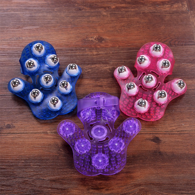 九珠手掌形按摩器360度旋转全身美体按摩手动九珠按摩 厂家直销