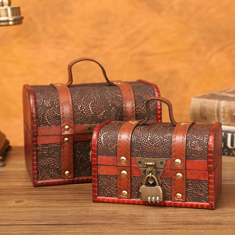 木质手工制作百宝箱仿古道具整理