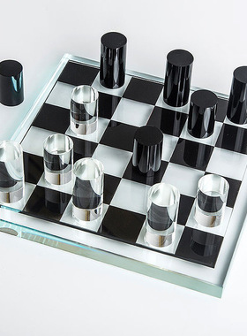 创意轻奢几何国际象棋软装饰品客