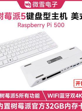 树莓派5 原装Raspberry Pi 500键盘型美式一体机开发板 电脑编程