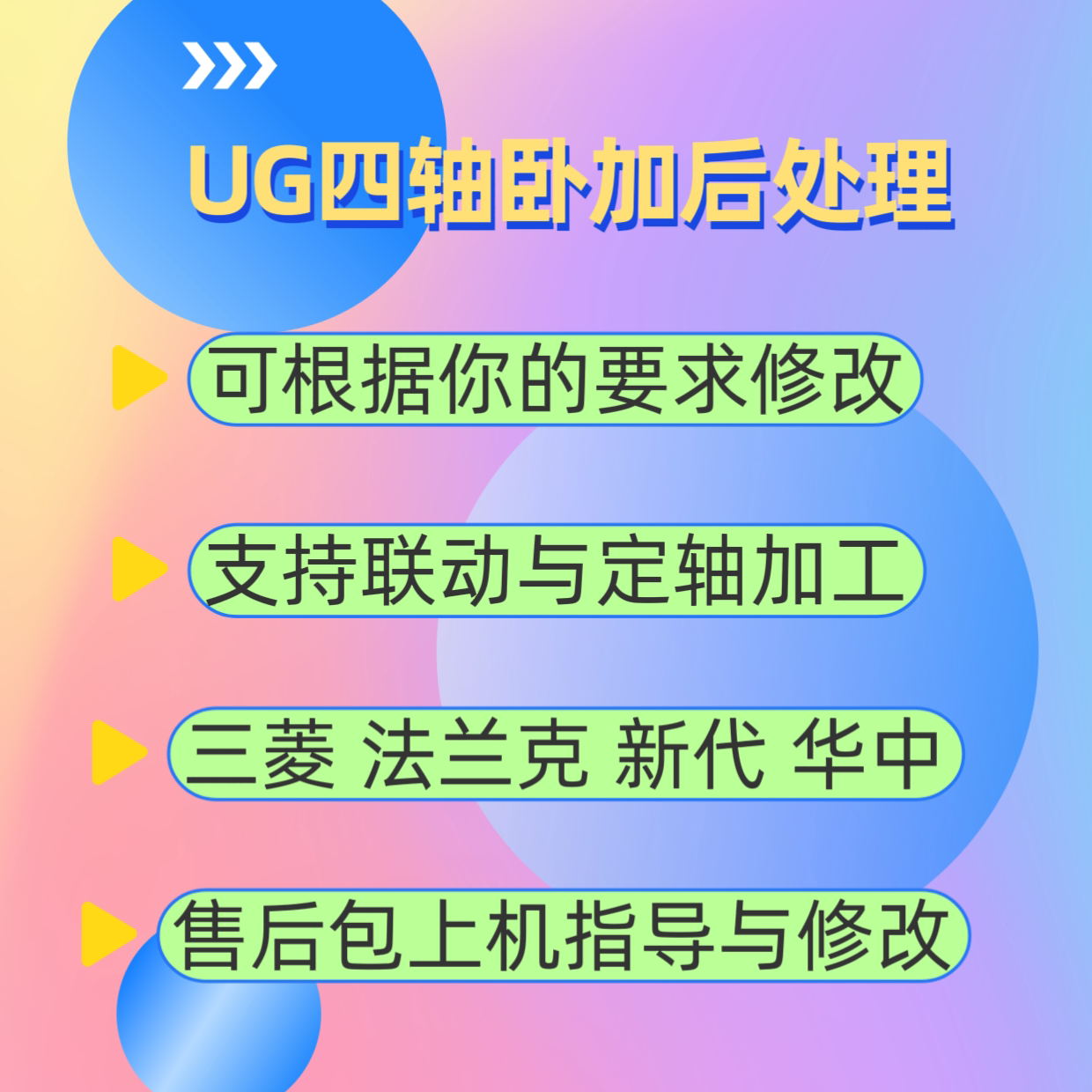 UGNX卧式加工中心后处理支持三菱新代法兰克系统可定制与修改图片