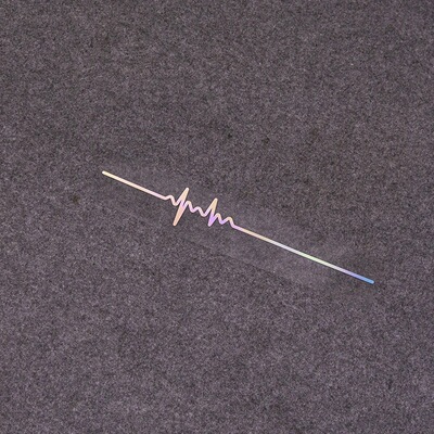 心跳心动动感曲线heartbeat创意艺术防水玻璃贴纸汽车摩托车贴纸