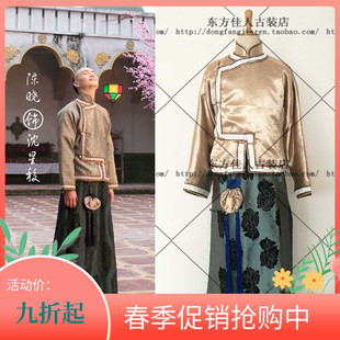 新款影视古装那年花开月正圆陈晓沈星移同款棕色清朝男装清装