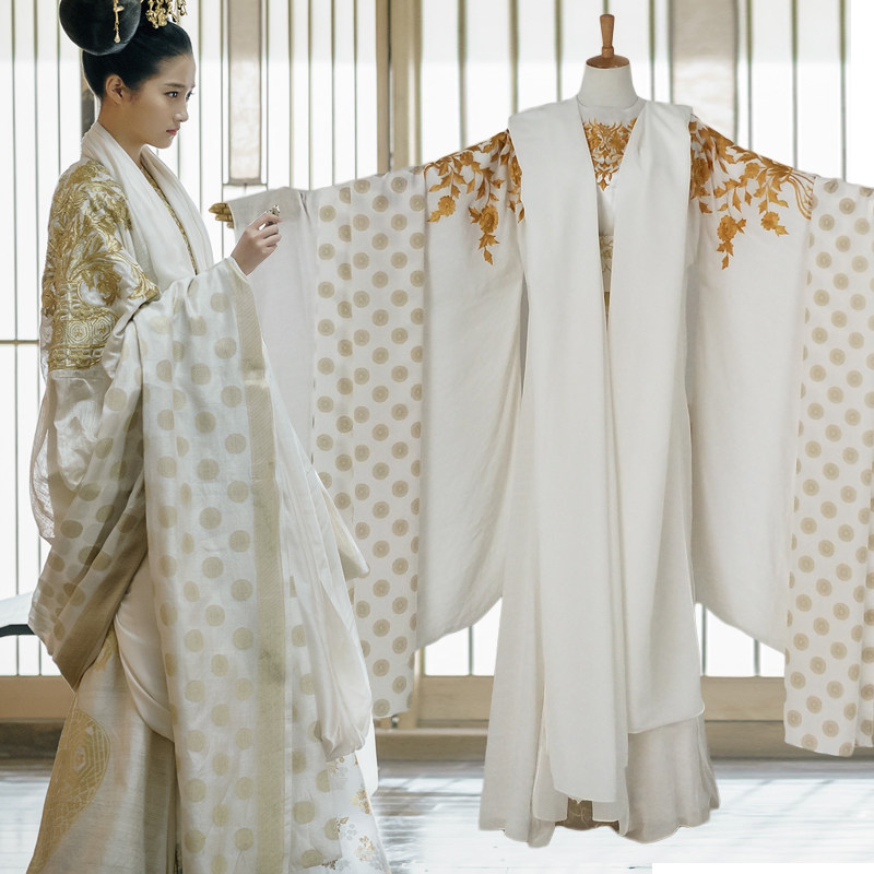 电视剧凤囚凰同款古装汉服女中国风长裙清新淡雅夏季白色广袖长裙