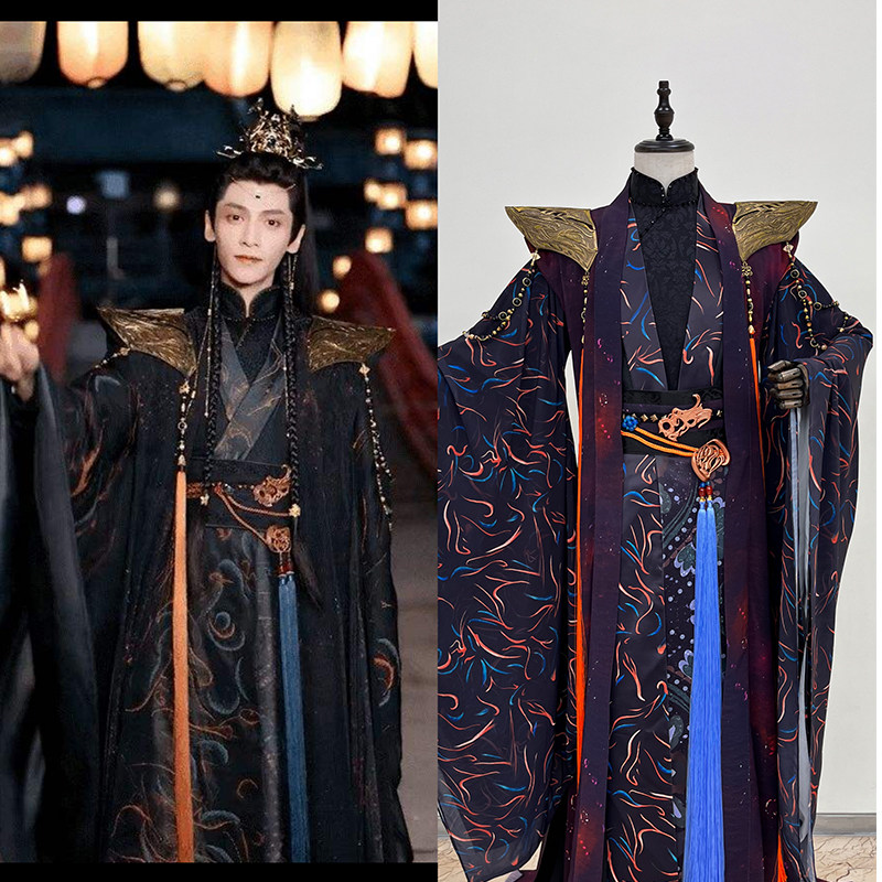 长月烬明汉服罗云熙同款古装影视剧武侠装影楼拍照男士演出服