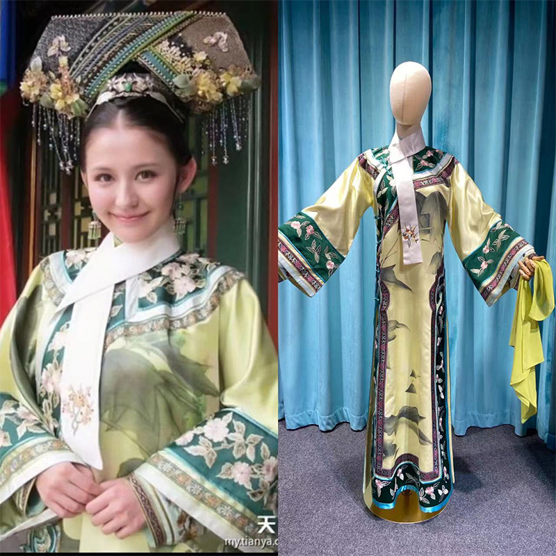 甄嬛传叶澜依影视同款古装清朝格格服旗服影楼拍照演出服装