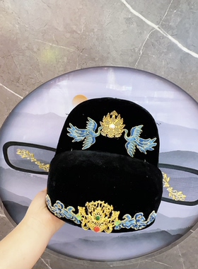 宋制翼善冠汉服婚礼新郎官帽子中式古风高端饰品婚服帽