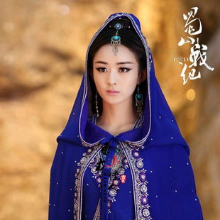 蓝色绣花侠女装 2015新款 赵丽颖 蜀山战纪 实物拍摄 影视剧古装