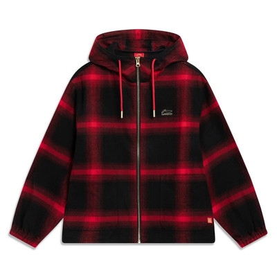 李宁日进斗金宽松连帽外套2026新年红男春秋夹克卫衣宽松AFDW137