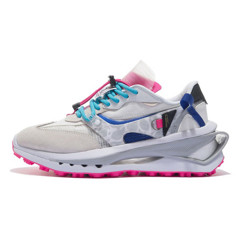 李宁女鞋秋冬季走秀款方圆女子反光高回弹运动跑步鞋AZGS006