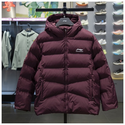 李宁运动棉服保暖男外套25冬季CBA篮球宽松保暖连帽上衣AJMV069