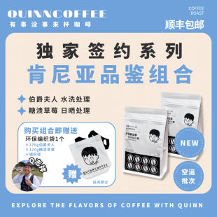 糖渍草莓手冲冷萃冰滴咖啡2包 Quinncoffee肯尼亚伯爵夫人 编织袋