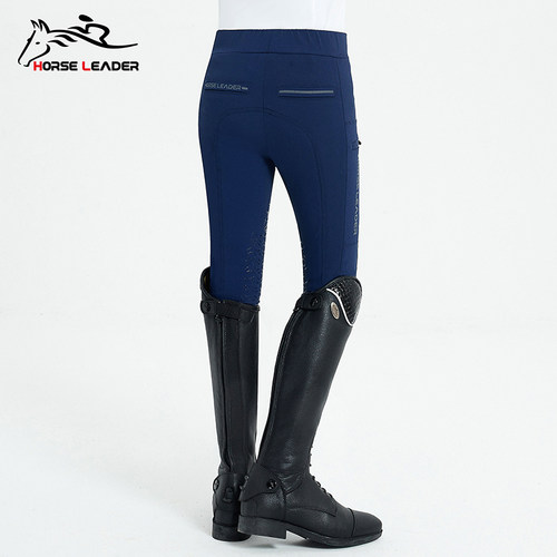 HORSELEADER夏季儿童马术裤梭织专业比赛骑马装备超薄速干马裤