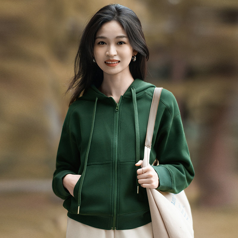 柒量一裁【森绿】小个子巨好看的冬季休闲新款运动外套大柒2126,女装/女士精品,短外套,淘宝优惠券,粉丝福利购,淘宝优惠卷