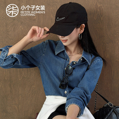 柒量一裁小个子牛仔衬衫女款