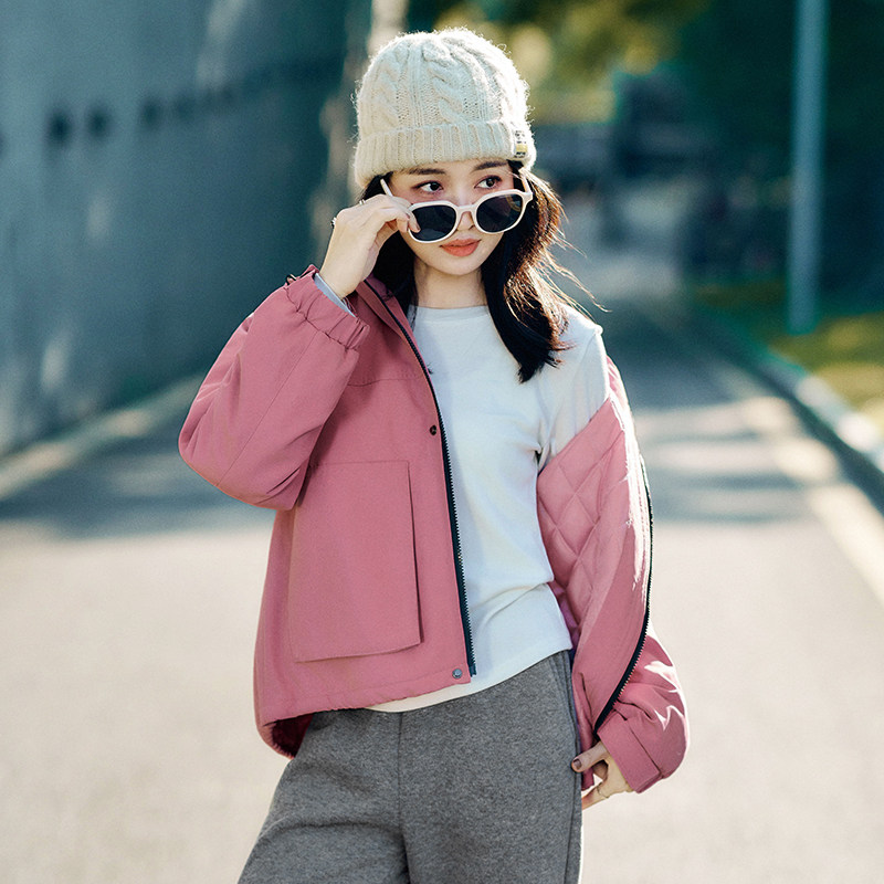 柒量一裁小个子粉色外套棉服独特漂亮的初冬外套新款秋冬女3613,女装/女士精品,短外套,淘宝优惠券,粉丝福利购,淘宝优惠卷