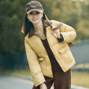 柒量一裁小个子加绒黄色棉服外套巨好看 初冬外套3100