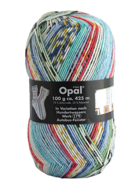 Opal 进口袜纱织袜子毛线编织线自制diy手工花线花色羊毛中粗段染