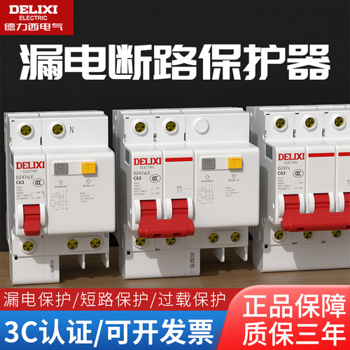 德力西总闸漏电开关dz47sle家用