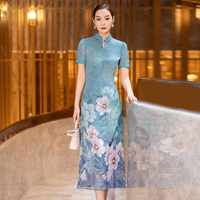 夏季新中式国风改良旗袍连衣裙女