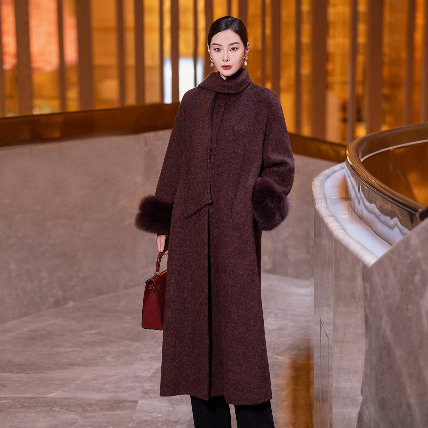 双面呢外套女2025冬季新款