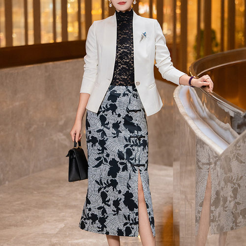 长袖时尚气质新中式套装裙