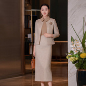 外套背心裙两件套裙 时尚 新款 小香风套装 洋气气质西装 裙女2025秋季