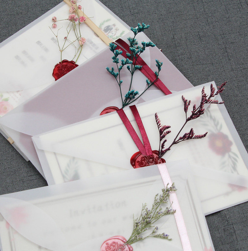 硫酸纸信封配套干花永生花装饰火漆配套装饰10支一捆