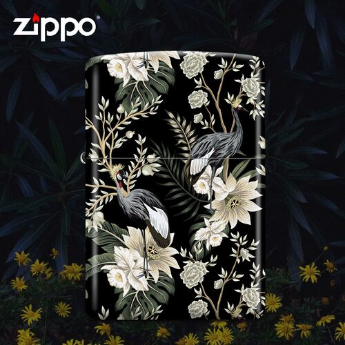 zippo彩印百花绽放打火机