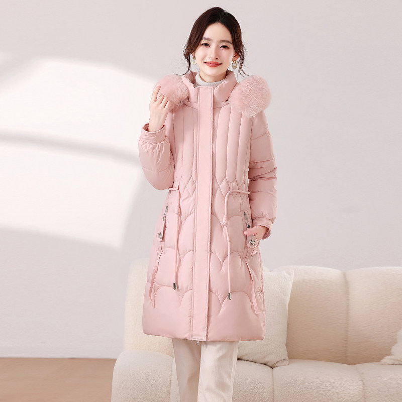 2026新款女加厚中长款棉服保暖