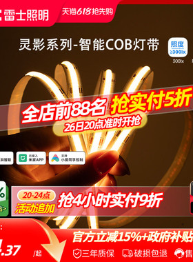 雷士照明已接入智能LED贴片灯带24V软灯条自沾客厅吊顶线条线形灯