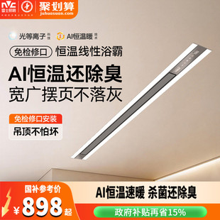 雷士照明线性浴霸照明排气扇一体风暖浴室卫生间集成吊顶蜂窝大板