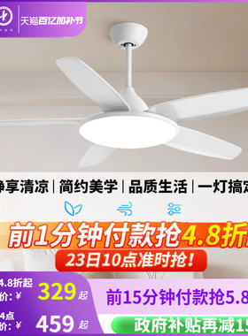 雷士照明吊扇风扇灯具客厅餐厅卧室简约现代led吸顶中式风扇吊灯