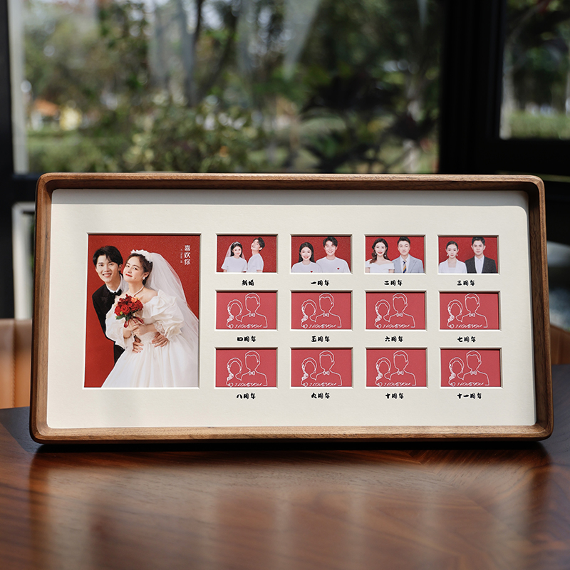 结婚纪念日登记照相框新婚礼物婚姻登记证情侣夫妻领证周年礼物